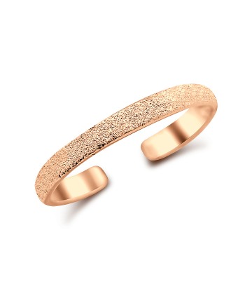 Rose Gold Plated Toe Ring Rough Pattern CTR-F02-02-RO-GP